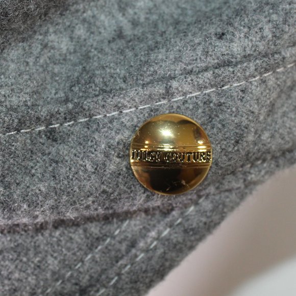 JUICY COUTURE Grey Gray Wool Blend Cap hat - Picture 2 of 8